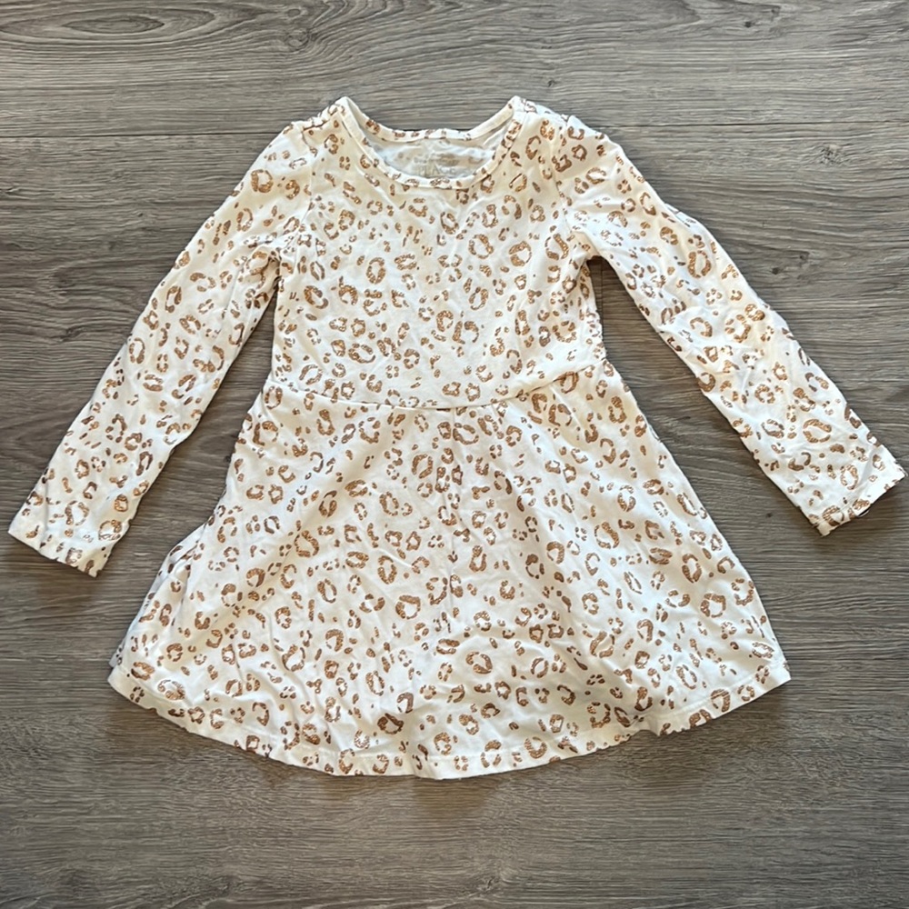 Rose gold leopard print dress